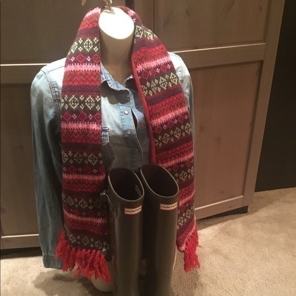 💋 Knit scarf 🧣 red - Picture 2 of 3